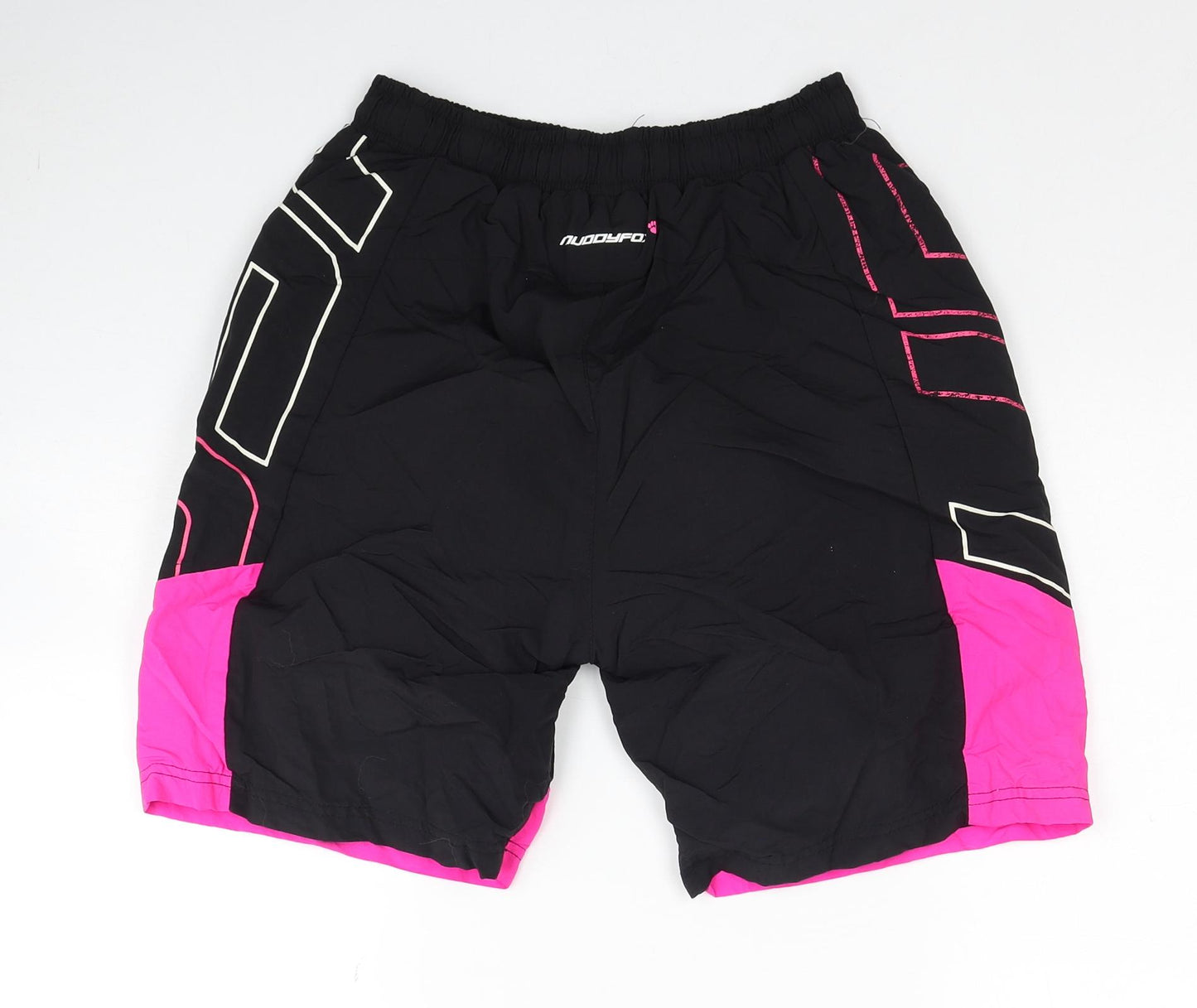 Muddy Fox Womens Black Nylon Athletic Shorts Size 10 Regular Drawstring