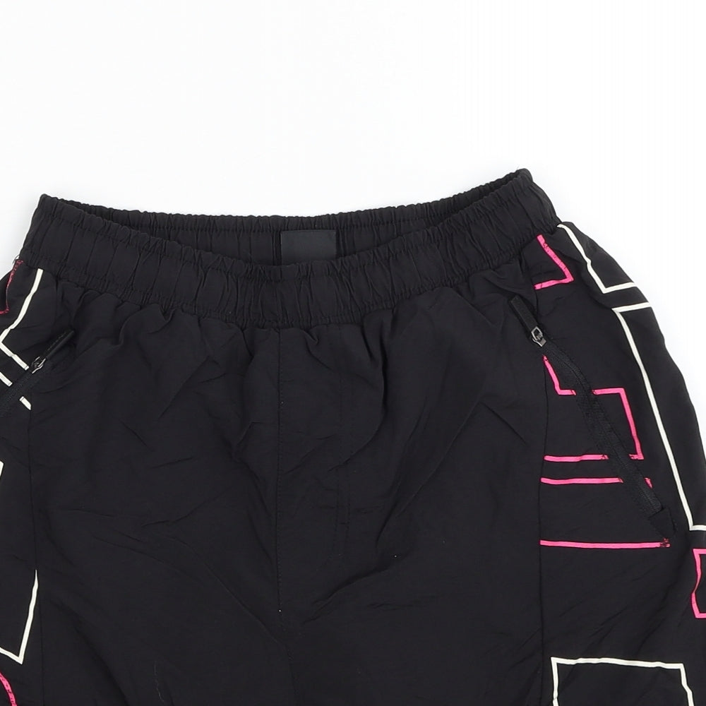 Muddy Fox Womens Black Nylon Athletic Shorts Size 10 Regular Drawstring