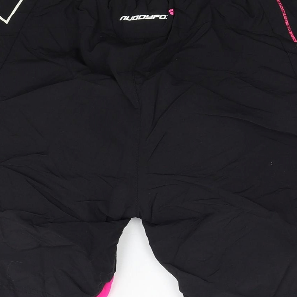 Muddy Fox Womens Black Nylon Athletic Shorts Size 10 Regular Drawstring