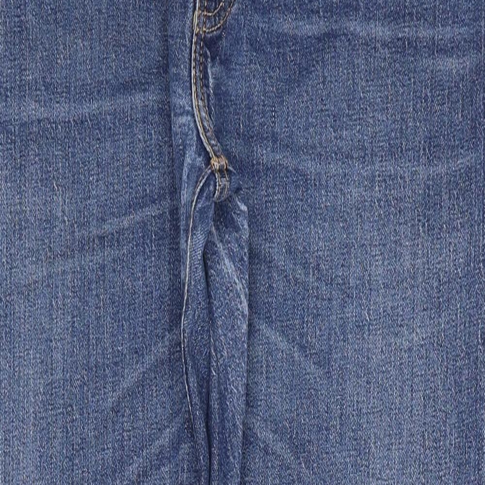 Levi's Mens Blue Cotton Straight Jeans Size 34 in L32 in Regular Zip