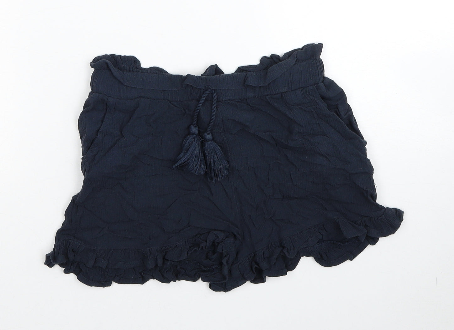 TU Girls Blue Viscose Culotte Shorts Size 8 Years Regular