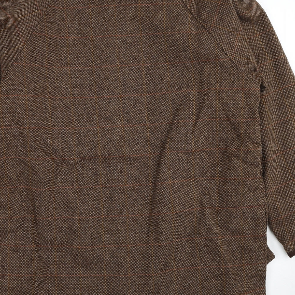 Blue Riband Womens Brown Geometric Jacket Size 12 Zip