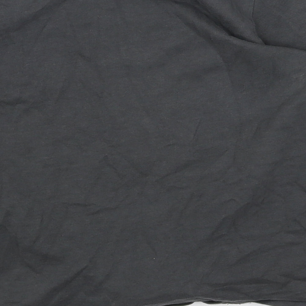 Nutmeg Girls Grey Cotton Basic T-Shirt Size 6-7 Years Round Neck Pullover