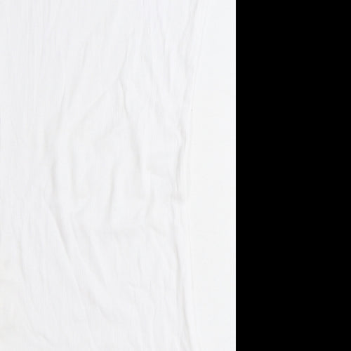 Boohoo Womens White 100% Cotton Bodysuit One-Piece Size 12 Snap