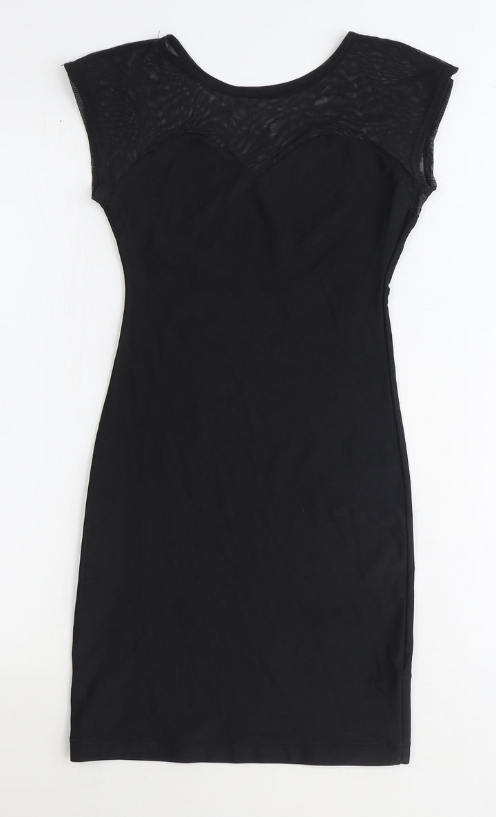 American Apparel Womens Black Polyester A-Line Size XS Round Neck Pullover - Size XS/S