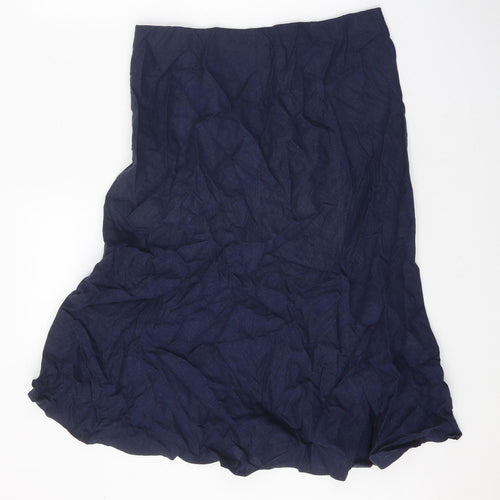 Isle Collection Womens Blue Polyester Flare Skirt Size 14