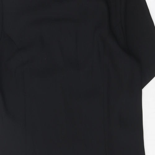 Paul Separates Womens Black Polyester Shift Size 14 Round Neck Zip