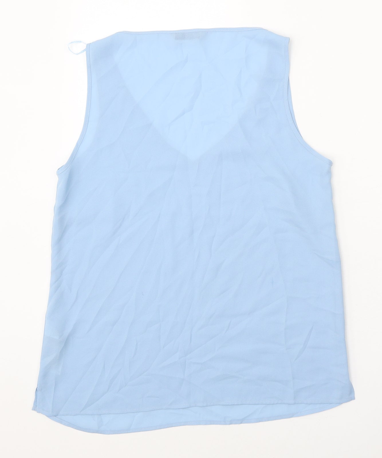 Marks and Spencer Womens Blue Polyester Basic Tank Size 10 V-Neck