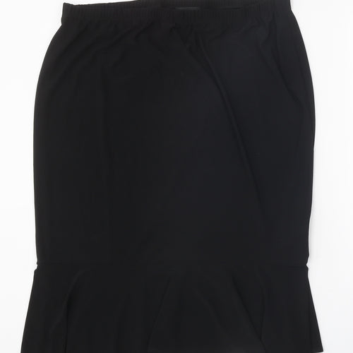 Antthony Womens Black Polyester Trumpet Skirt Size XL