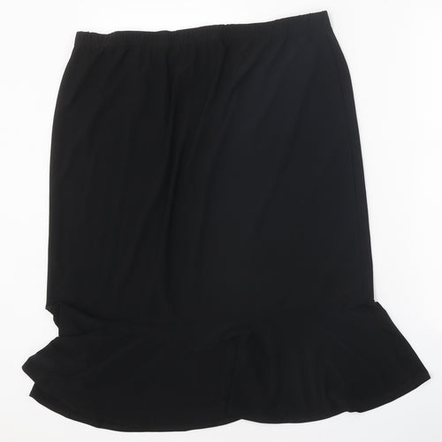 Antthony Womens Black Polyester Trumpet Skirt Size XL
