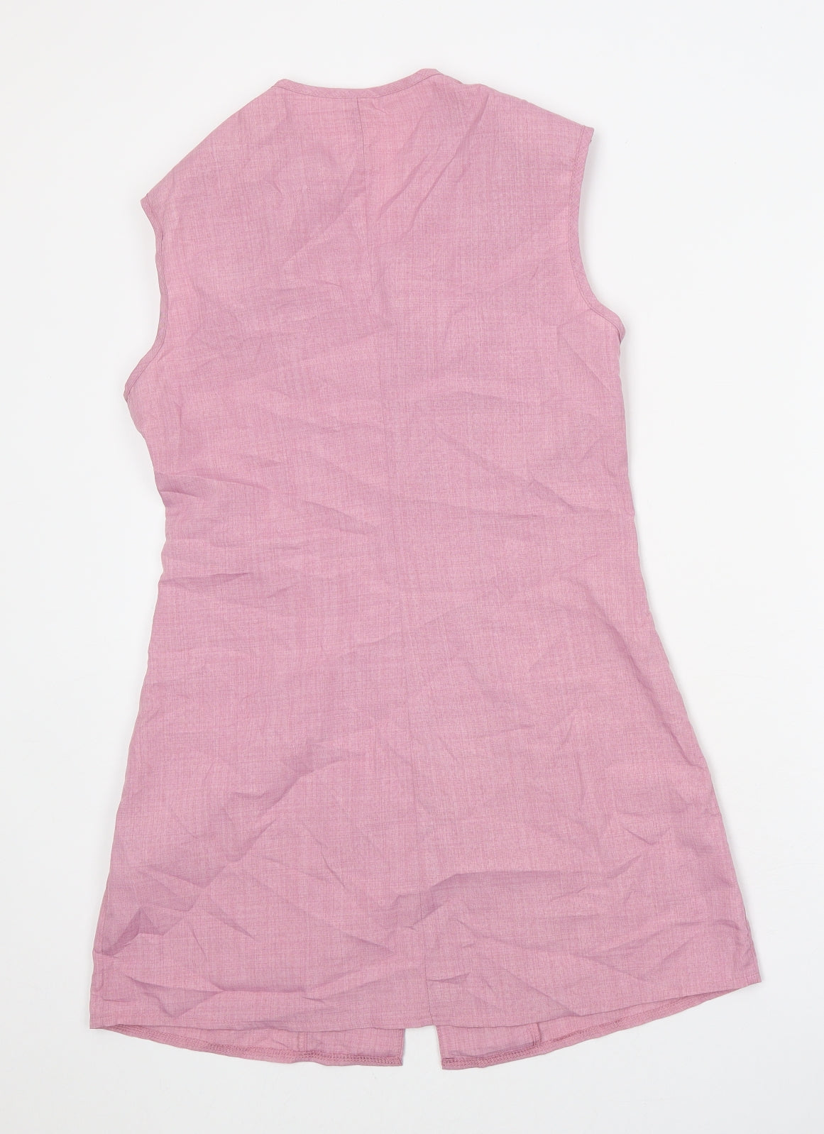 Gomorn Womens Pink Polyester Jacket Dress Size S V-Neck Button