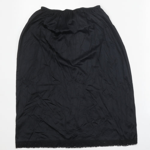 Preworn Womens Black Nylon Straight & Pencil Skirt Size 10