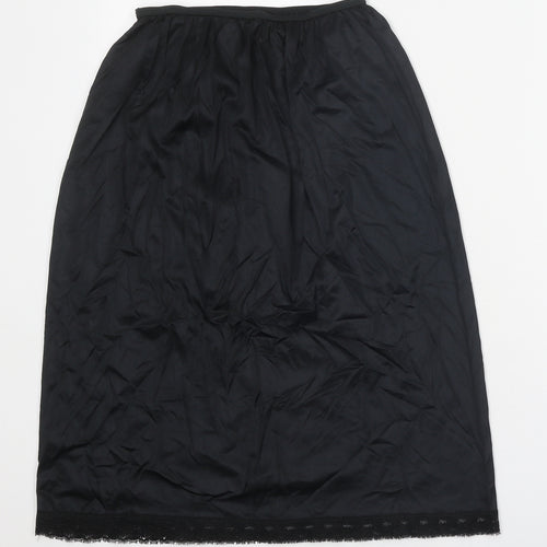 Preworn Womens Black Nylon Straight & Pencil Skirt Size 10