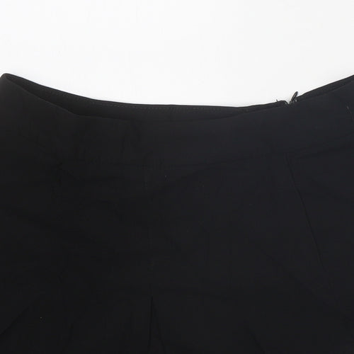 M&Co Girls Black Viscose A-Line Skirt Size 12 Years Regular Zip
