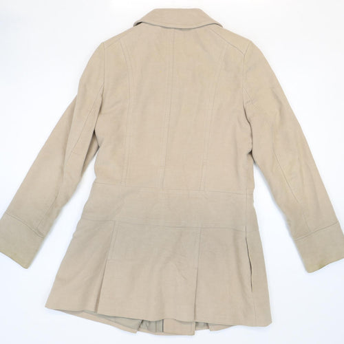 NEXT Womens Brown Overcoat Coat Size 12 Snap