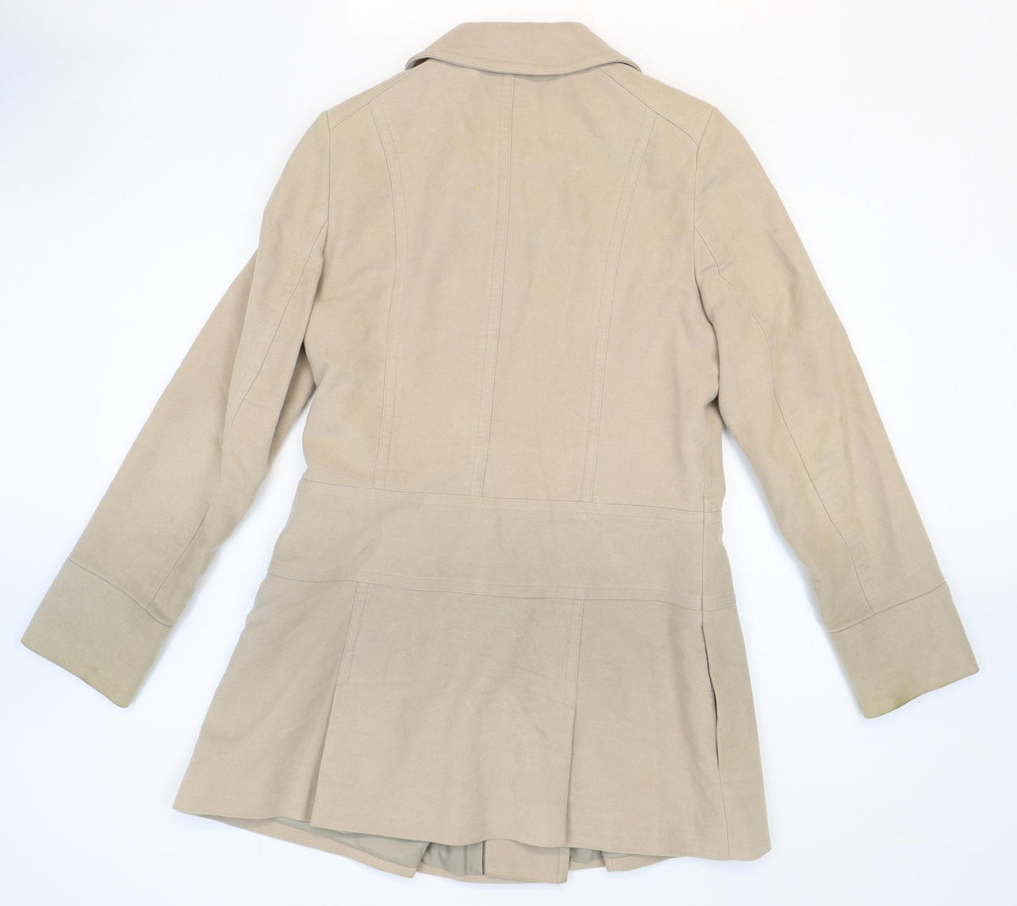 NEXT Womens Brown Overcoat Coat Size 12 Snap