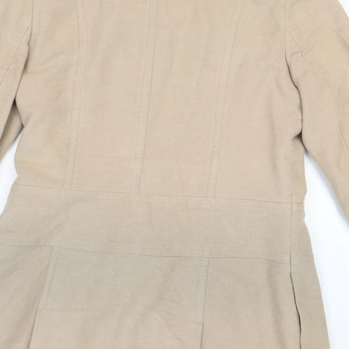 NEXT Womens Brown Overcoat Coat Size 12 Snap