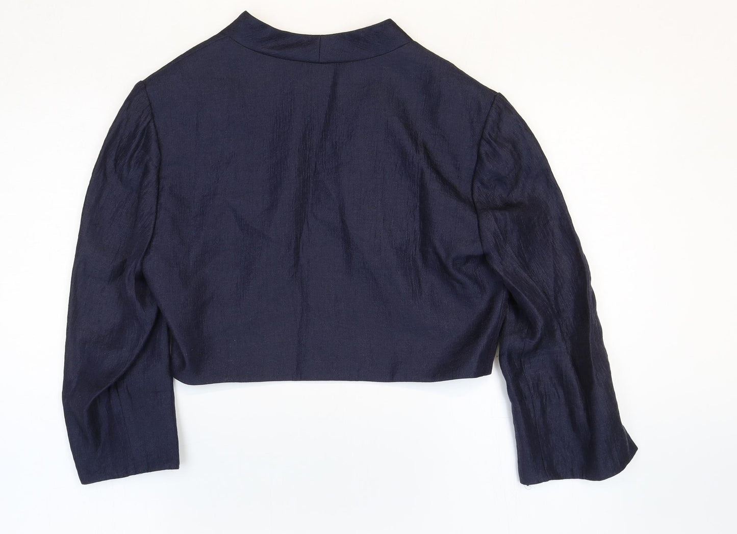 Jessica Howard Womens Blue Rubber Jacket Blazer Size 10