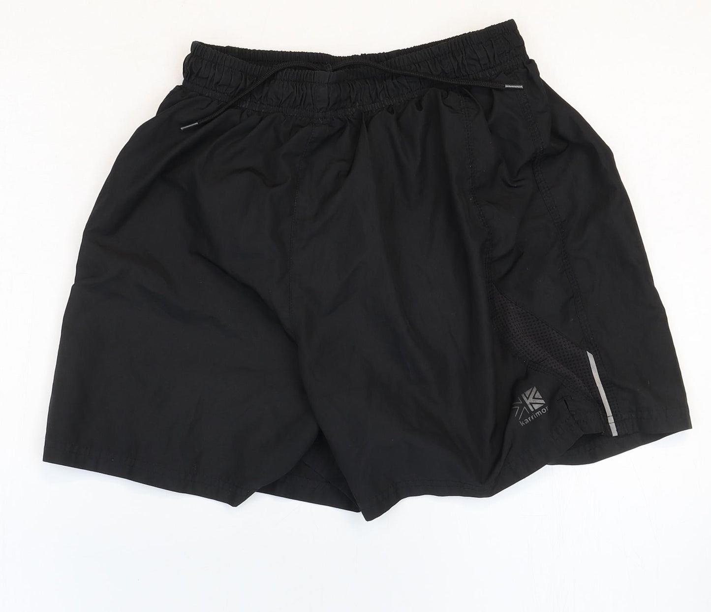 Karrimor Mens Black Polyester Sweat Shorts Size M Regular Tie