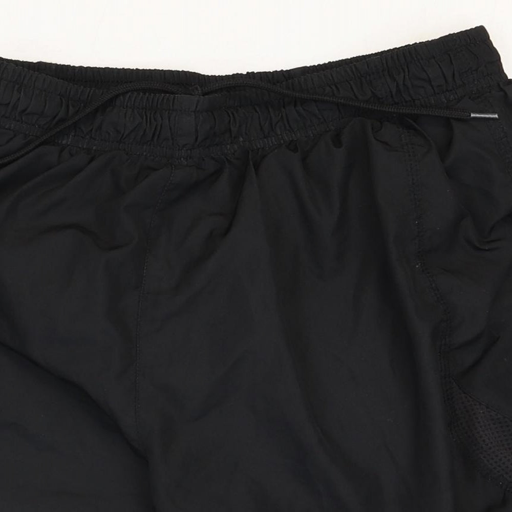Karrimor Mens Black Polyester Sweat Shorts Size M Regular Tie