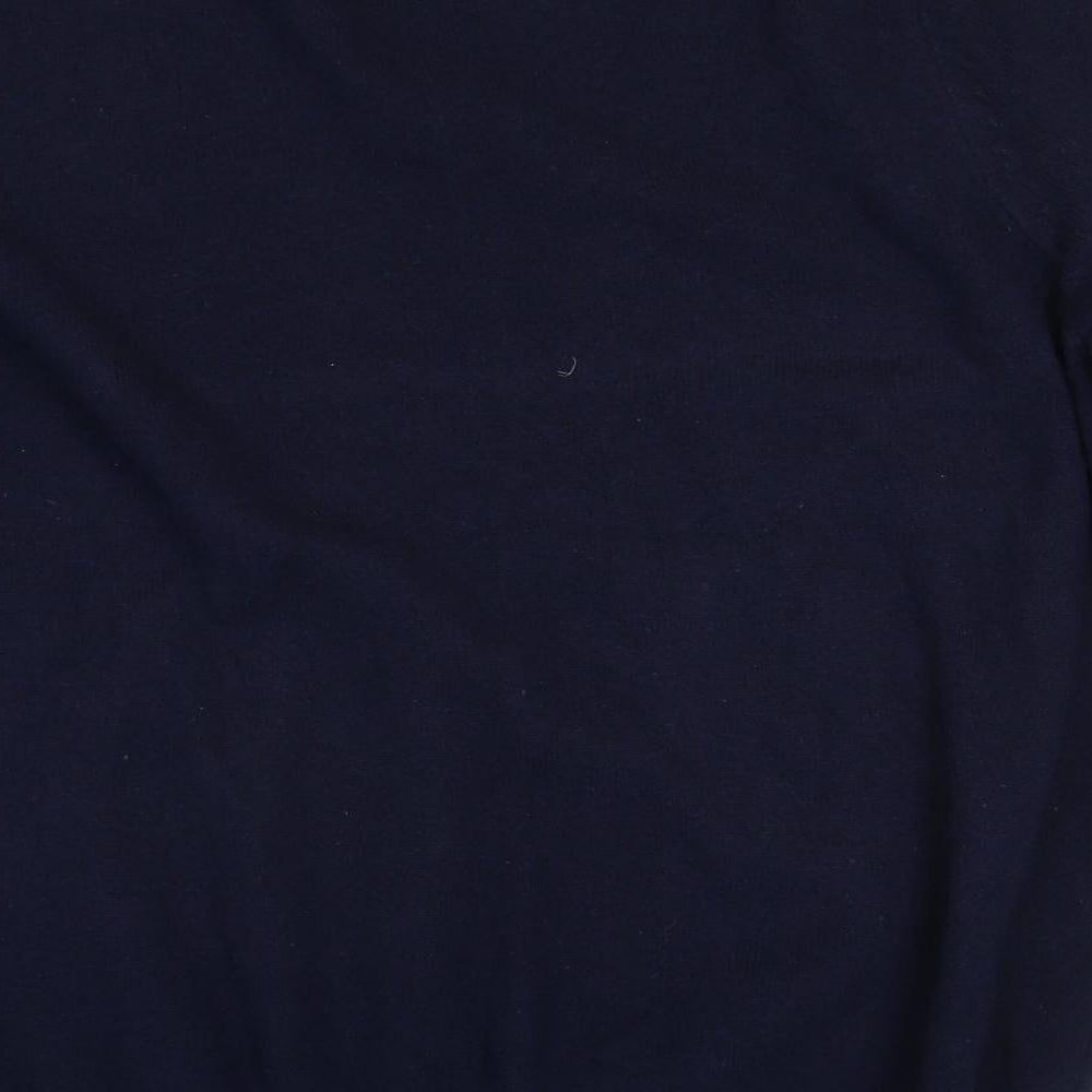 Marks and Spencer Mens Blue V-Neck Wool Pullover Jumper Size L