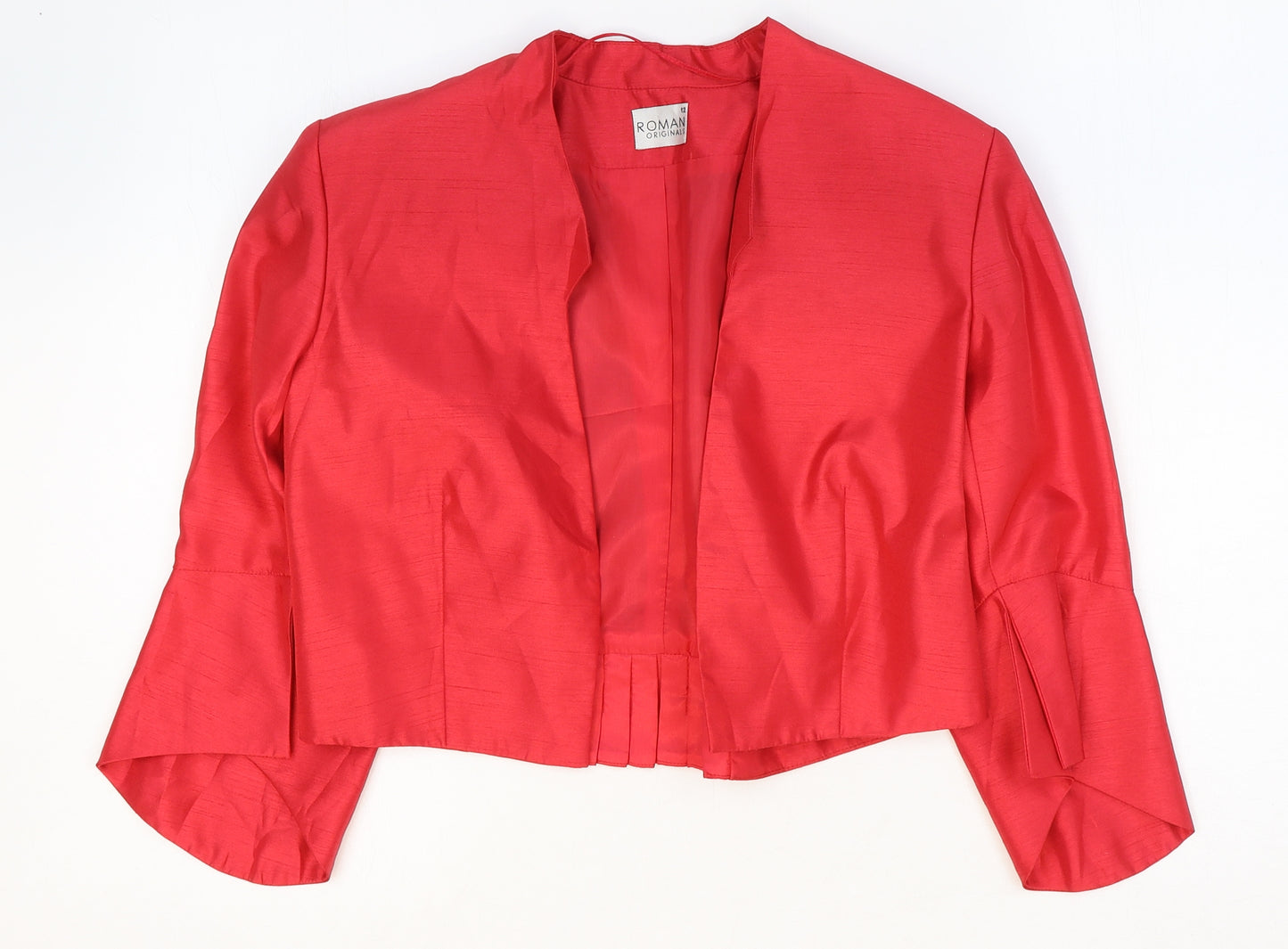 Roman Originals Womens Red Polyester Jacket Blazer Size 12