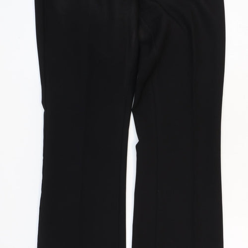 George Womens Black Polyester Dress Pants Trousers Size 10 Regular Zip
