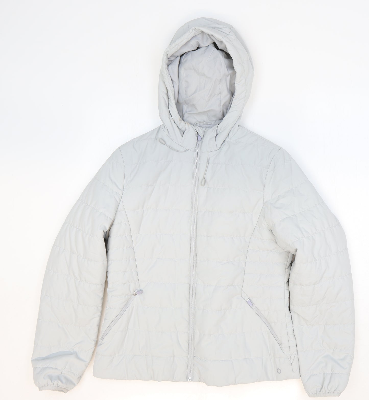 Good Move Womens Grey Quilted Jacket Size 12 Zip