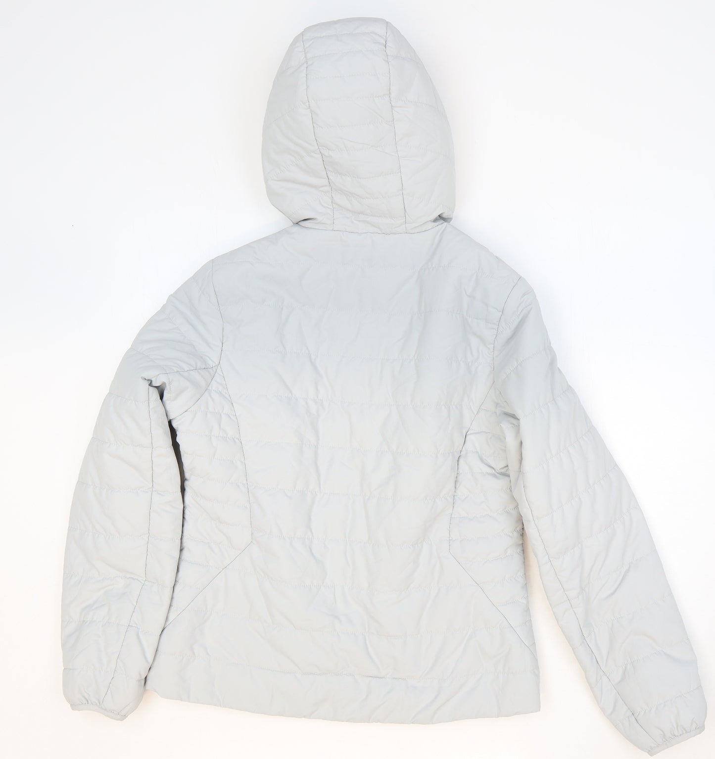 Good Move Womens Grey Quilted Jacket Size 12 Zip