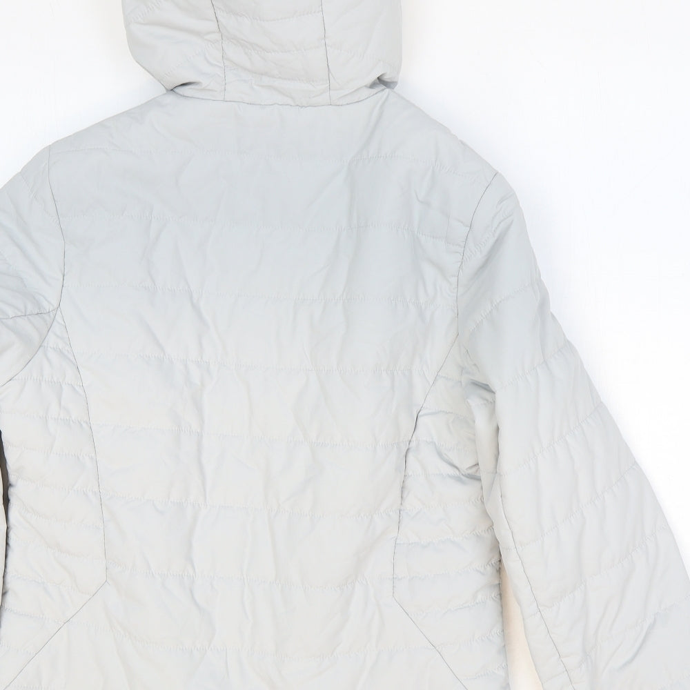 Good Move Womens Grey Quilted Jacket Size 12 Zip
