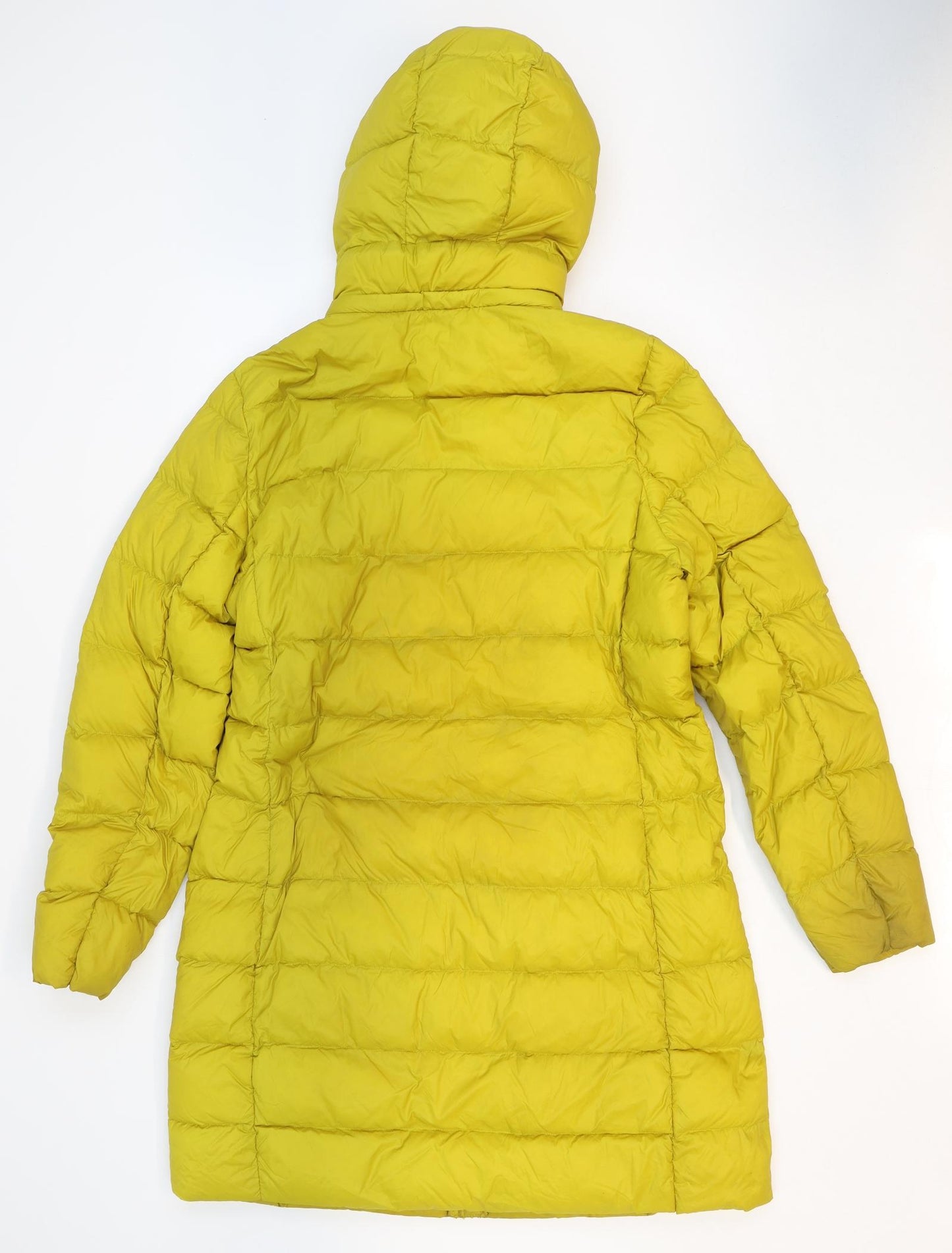 Marks and Spencer Womens Yellow Quilted Coat Size 14 Zip