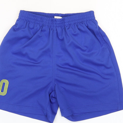 Awdis Boys Blue Polyester Sweat Shorts Size 9-10 Years Regular - Size: 9-11