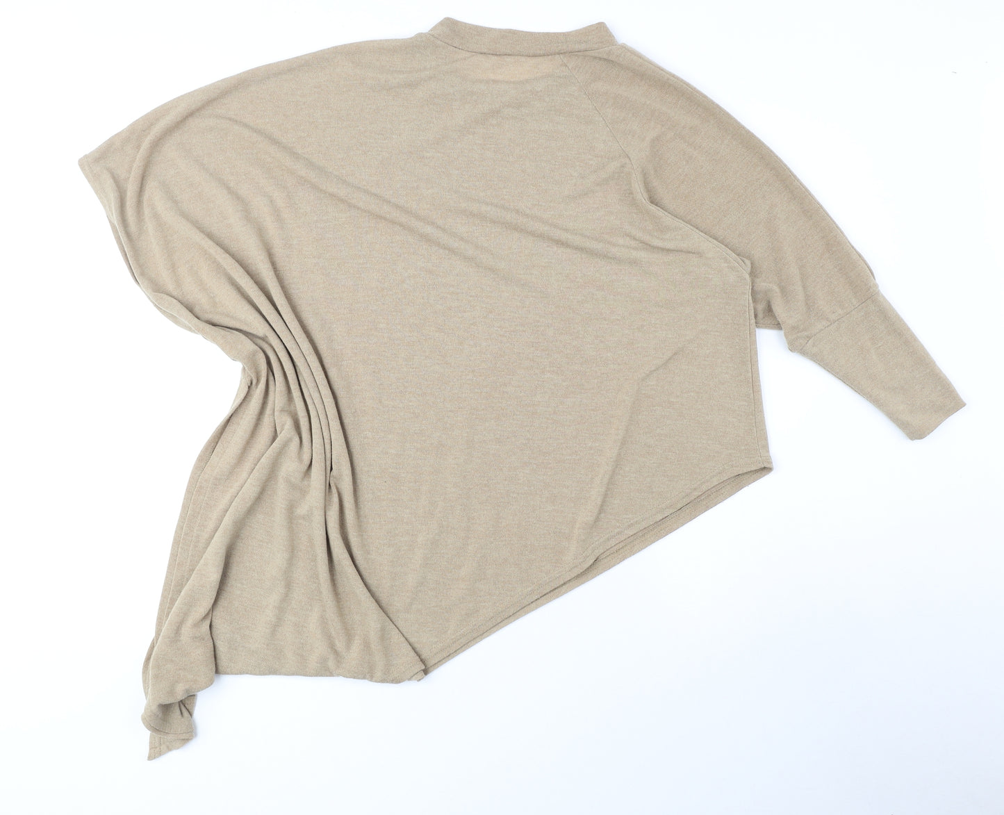 River Island Womens Beige Round Neck Polyester Pullover Jumper Size 12