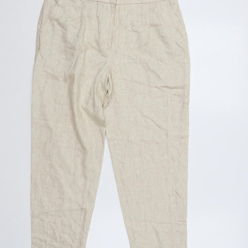 Primark Womens Beige Polyester Bloomer Trousers Size 8 L26 in Regular Zip
