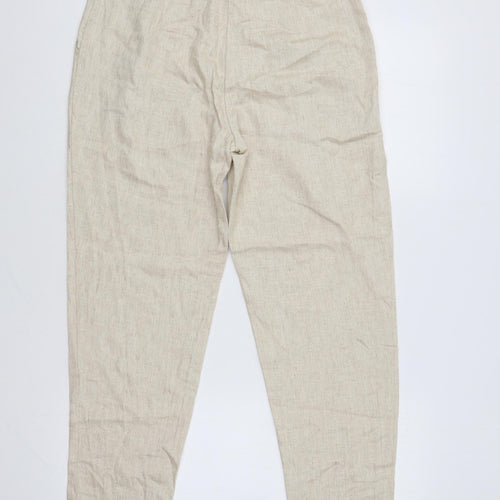 Primark Womens Beige Polyester Bloomer Trousers Size 8 L26 in Regular Zip