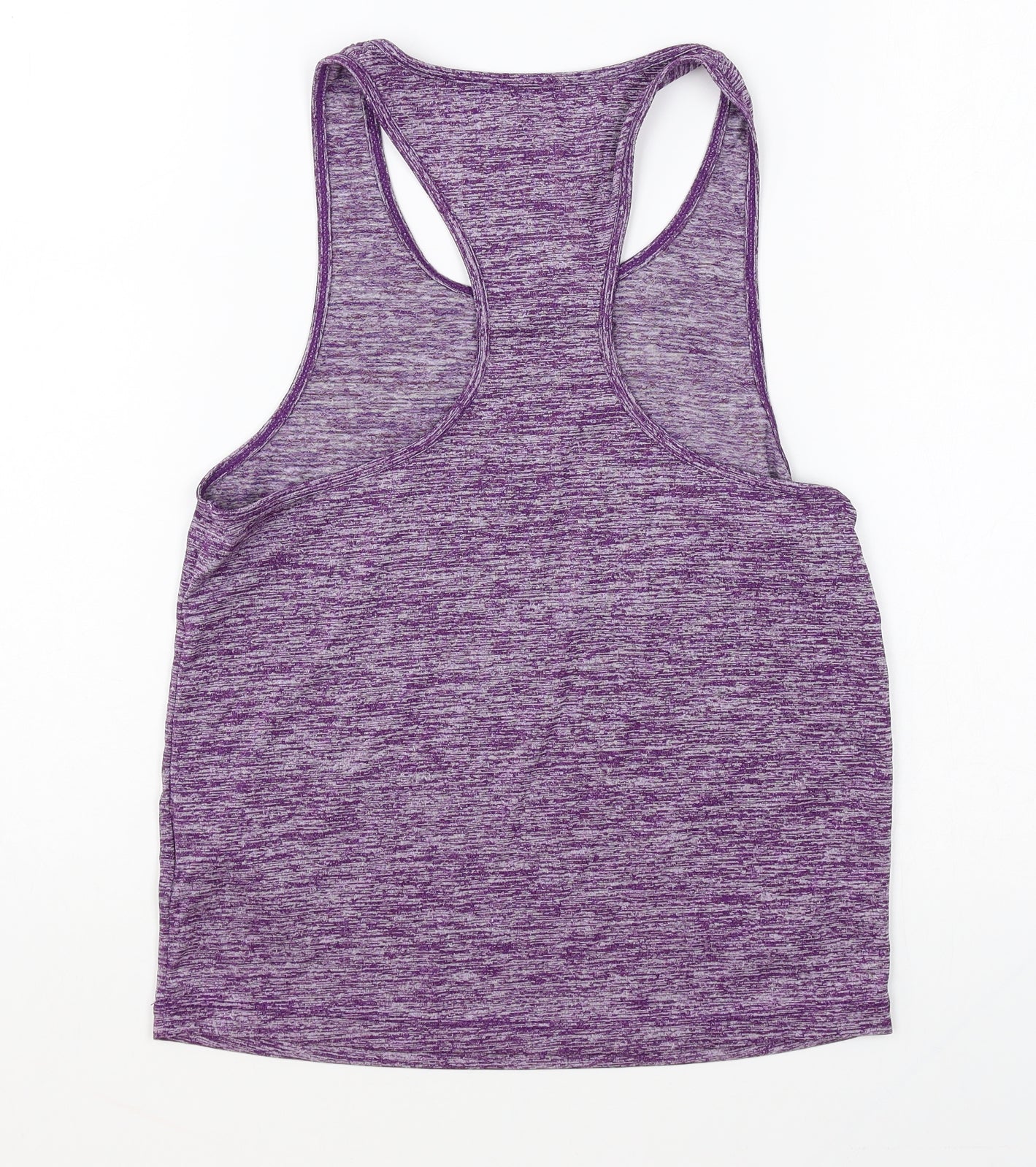 USA Pro Girls Purple Polyester Basic Tank Size 11-12 Years Scoop Neck Pullover