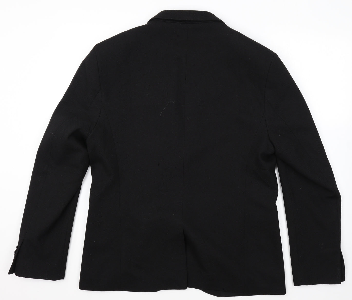 Zara Womens Black Cotton Jacket Blazer Size XL