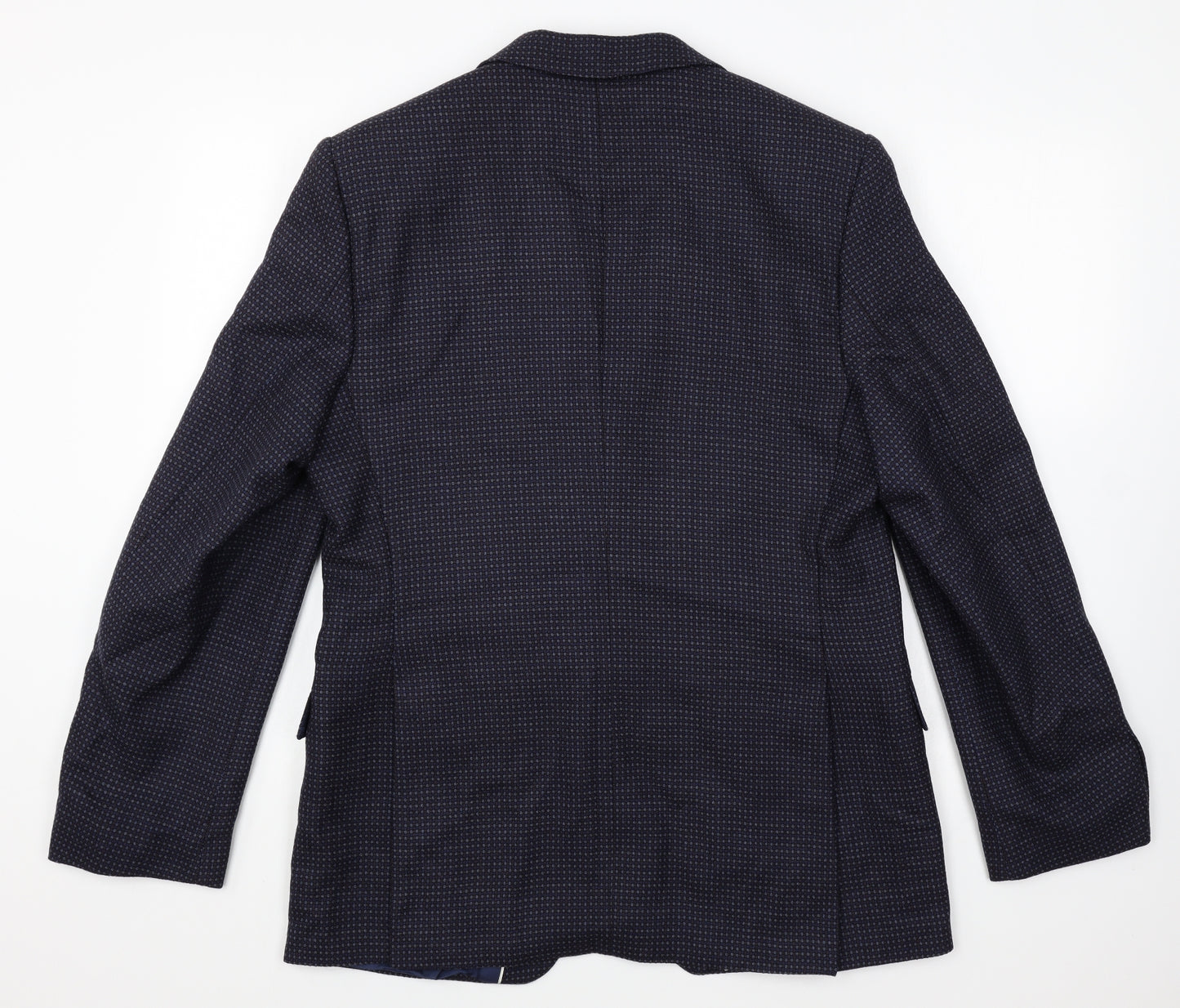 atelier torino Mens Blue Polka Dot Wool Jacket Blazer Size 40