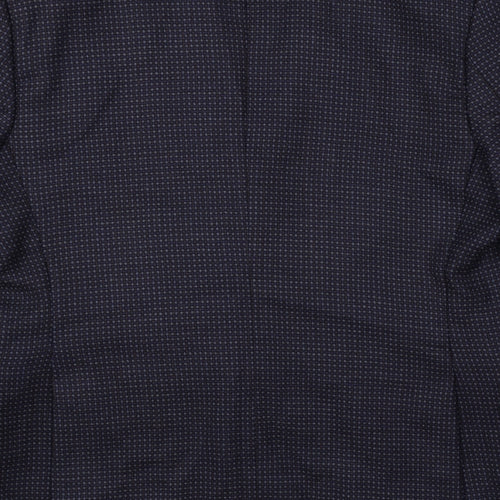 atelier torino Mens Blue Polka Dot Wool Jacket Blazer Size 40