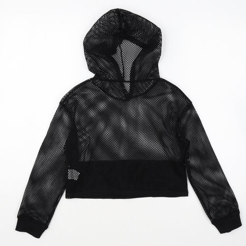 SheIn Girls Black Polyester Pullover Hoodie Size 9 Years Pullover - Be Fearless