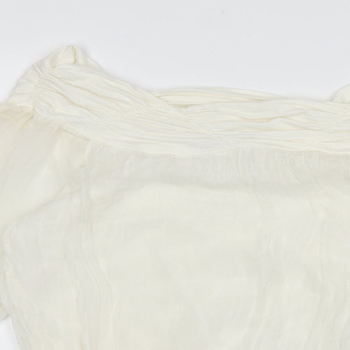 Phase Eight Womens White Viscose Basic Blouse Size S Off the Shoulder