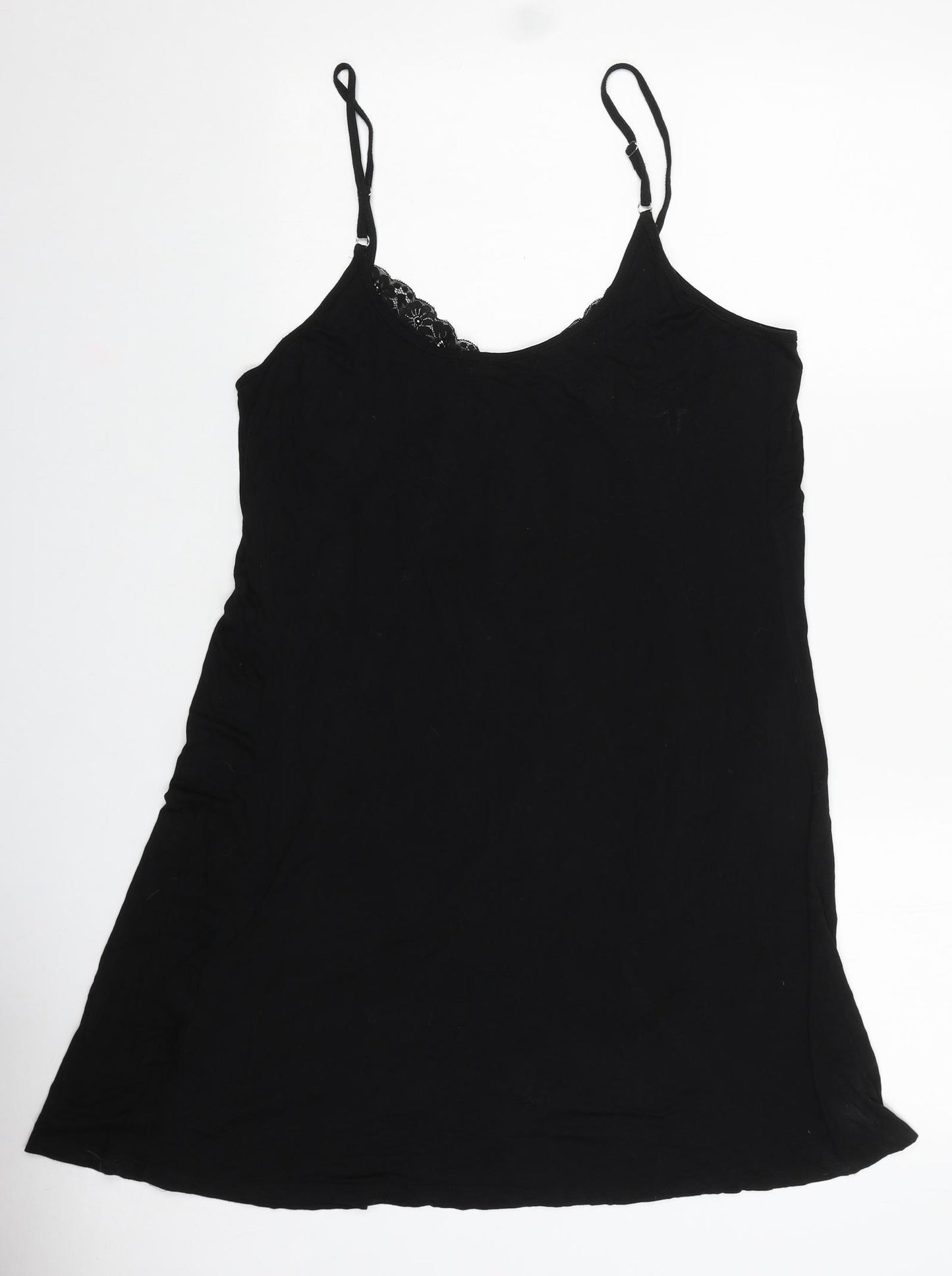 Lovasy Womens Black Solid Viscose Top Dress Size XL