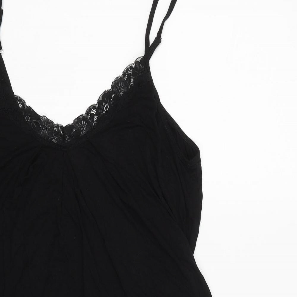 Lovasy Womens Black Solid Viscose Top Dress Size XL