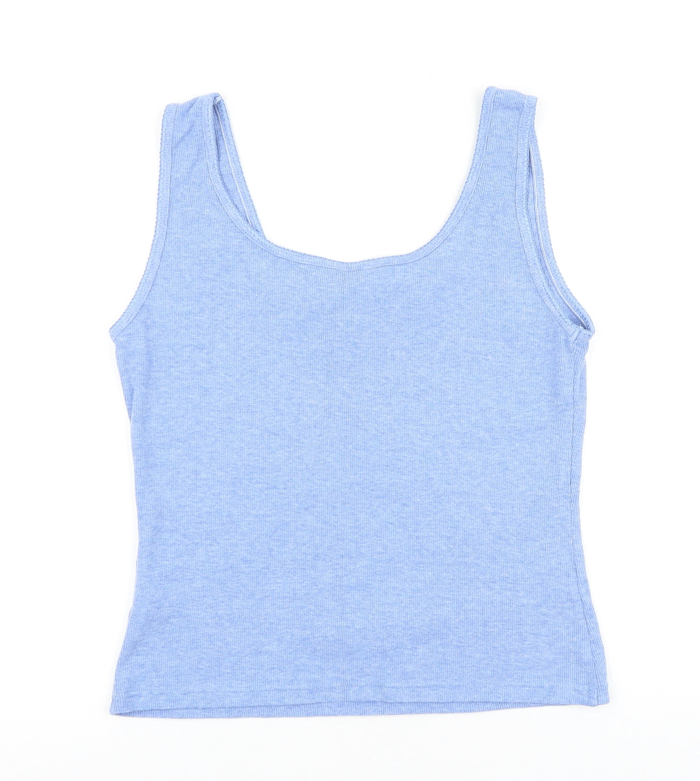 Berketex Womens Blue Cotton Basic Tank Size 14 Round Neck