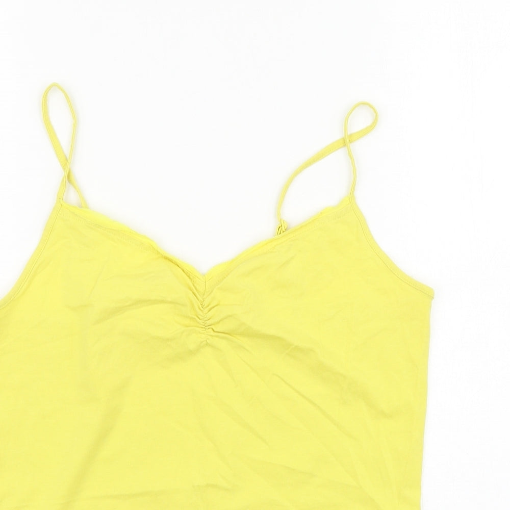 Boden Womens Yellow Viscose Basic Tank Size 14 Sweetheart