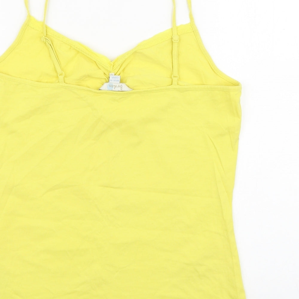 Boden Womens Yellow Viscose Basic Tank Size 14 Sweetheart