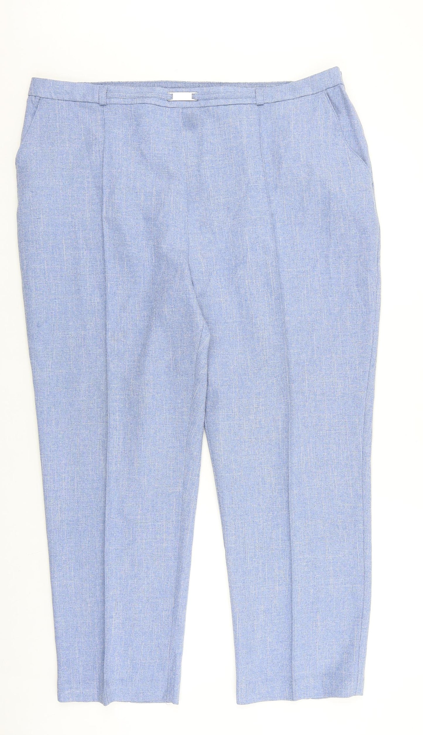 Honor Millburn Womens Blue Polyester Trousers Size 22 L28 in Regular