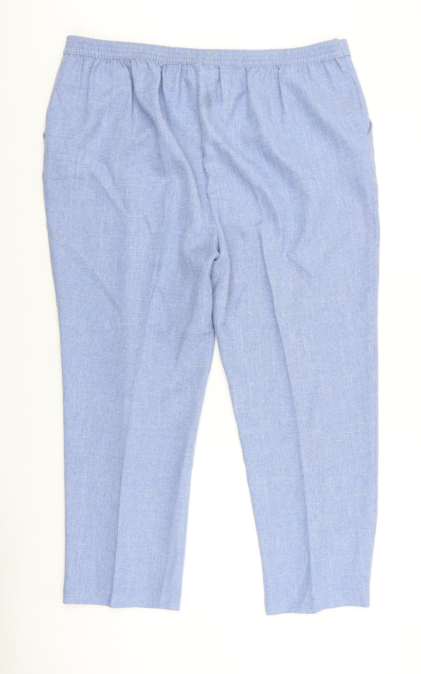 Honor Millburn Womens Blue Polyester Trousers Size 22 L28 in Regular