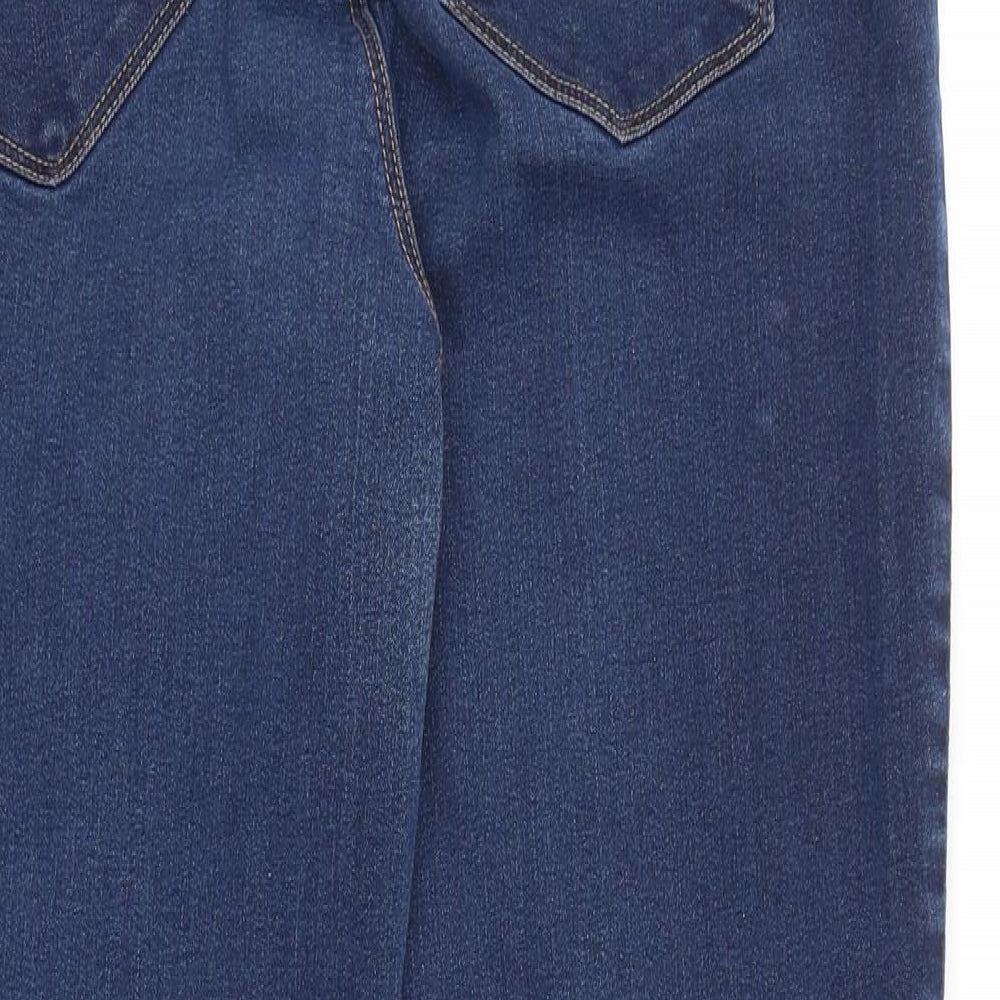 Dorothy Perkins Womens Blue Cotton Skinny Jeans Size 16 L27 in Regular Zip