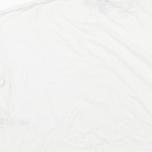 New Look Girls White Cotton Basic T-Shirt Size 9 Years Round Neck Pullover